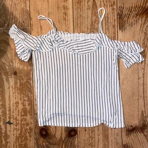 American Eagle - Black/White striped tank top (S)